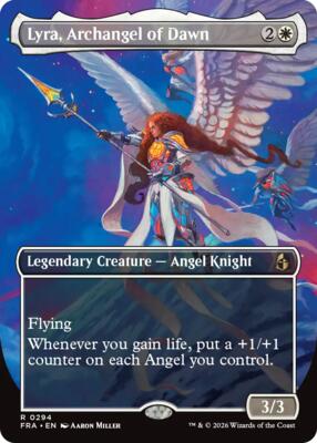 Lyra, Archangel of Dawn (Borderless) card from Reality Fracture