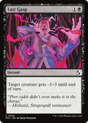 Last Gasp card from Reality Fracture