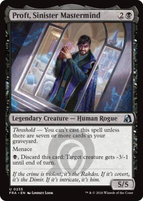 Proft, Sinister Mastermind card from Reality Fracture