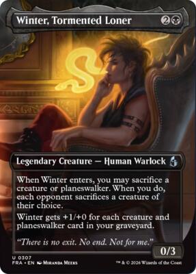 Winter, Tormented Loner (Borderless) card from Reality Fracture