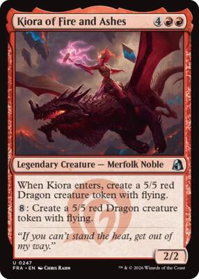 Kiora of Fire and Ashes card from Reality Fracture