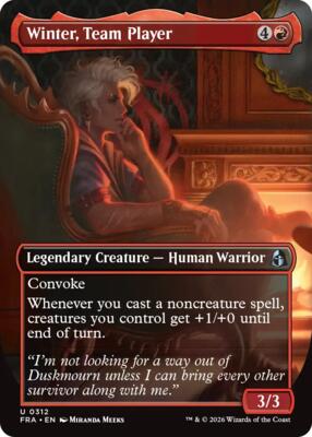 Winter, Team Player (Borderless) card from Reality Fracture