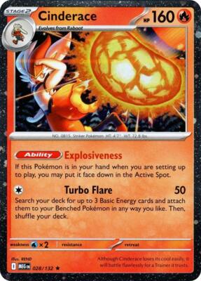 Cinderace - 028/132 (Cosmos Holo) card from Blister Exclusives