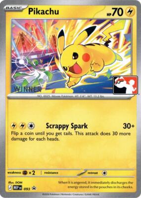 Pikachu - 093 (Winner) card from ME: Mega Evolution Promo