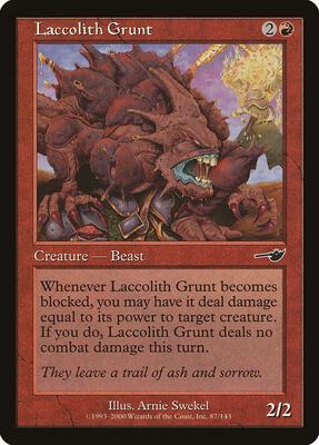 Laccolith Grunt card from Nemesis