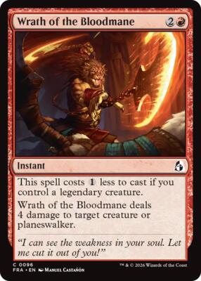 Wrath of the Bloodmane card from Reality Fracture