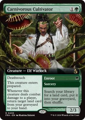 Carnivorous Cultivator (Extended Art) card from Reality Fracture