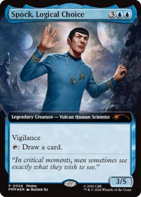 Spock, Logical Choice (Extended Art) card from Media Promos