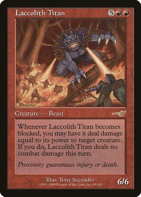 Laccolith Titan card from Nemesis