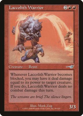 Laccolith Warrior card from Nemesis