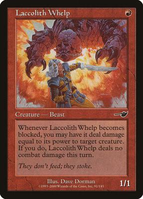 Laccolith Whelp card from Nemesis