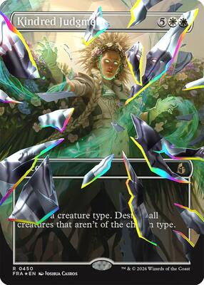 Kindred Judgment (Borderless) (Facet Foil) card from Reality Fracture