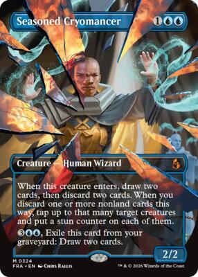 Seasoned Cryomancer (Borderless) (0324) card from Reality Fracture