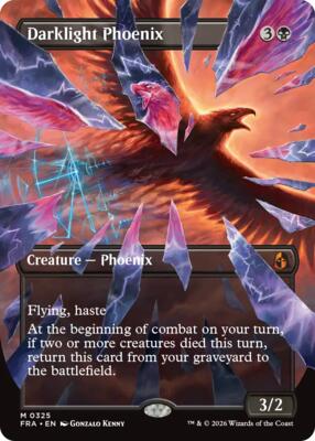 Darklight Phoenix (Borderless) (0325) card from Reality Fracture