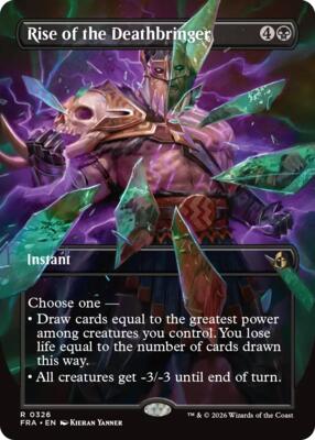 Rise of the Deathbringer (Borderless) card from Reality Fracture