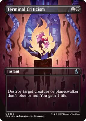 Terminal Criticism (Borderless) card from Reality Fracture