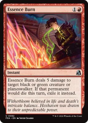 Essence Burn card from Reality Fracture