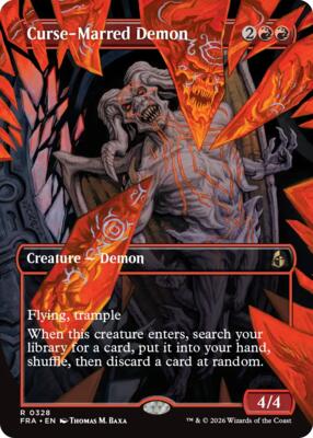 Curse-Marred Demon (Borderless) card from Reality Fracture