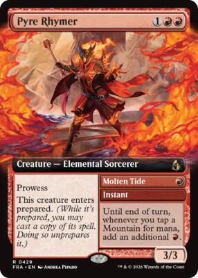 Pyre Rhymer (Extended Art) card from Reality Fracture