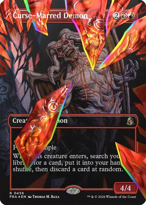 Curse-Marred Demon (Borderless) (Facet Foil) card from Reality Fracture