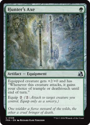Hunter's Axe card from Reality Fracture