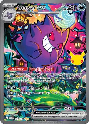 Gengar ex - 154/128 card from ME: 30th Celebration