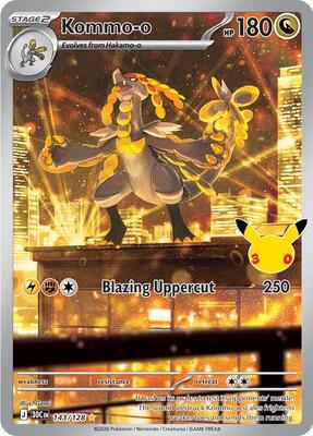 Kommo-o - 143/128 card from ME: 30th Celebration