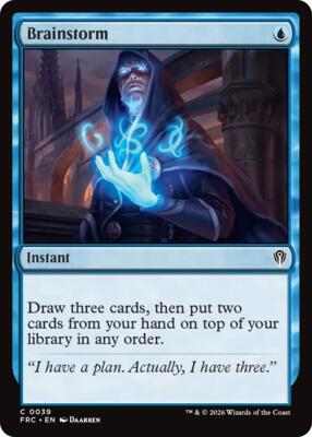 Brainstorm card from Commander: Reality Fracture