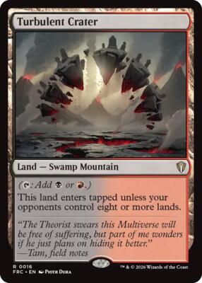 Turbulent Crater card from Commander: Reality Fracture