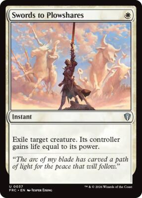 Swords to Plowshares card from Commander: Reality Fracture