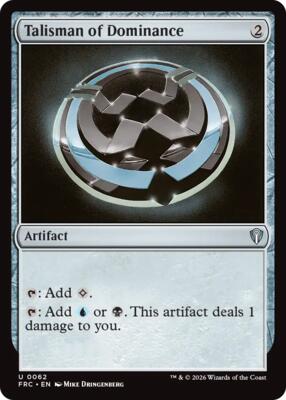 Talisman of Dominance card from Commander: Reality Fracture