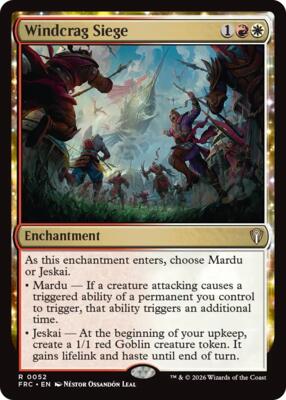 Windcrag Siege card from Commander: Reality Fracture