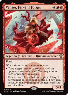 Venser, Fervent Forger card from Commander: Reality Fracture