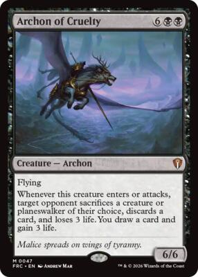 Archon of Cruelty card from Commander: Reality Fracture