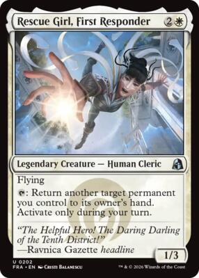 Rescue Girl, First Responder card from Reality Fracture