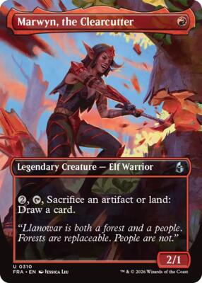 Marwyn, the Clearcutter (Borderless) card from Reality Fracture