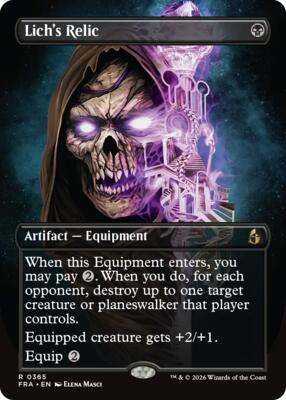 Lich's Relic (Borderless) card from Reality Fracture