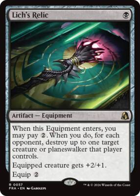 Lich's Relic card from Reality Fracture