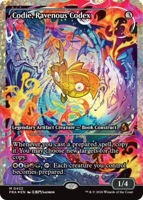 Codie, Ravenous Codex (Showcase) (Fracture Foil) card from Reality Fracture