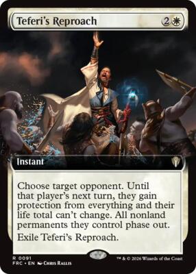 Teferi's Reproach (Extended Art) card from Commander: Reality Fracture