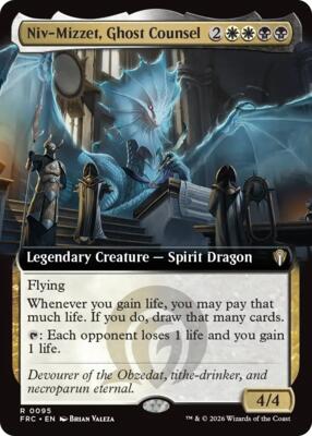 Niv-Mizzet, Ghost Counsel (Extended Art) card from Commander: Reality Fracture