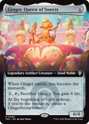 Ginger, Queen of Sweets (Extended Art) card from Commander: Reality Fracture
