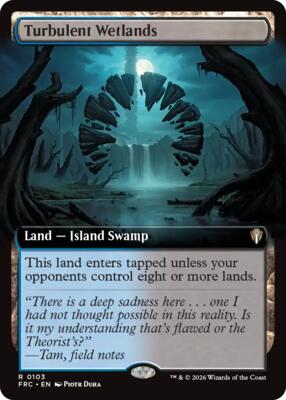 Turbulent Wetlands (Extended Art) card from Commander: Reality Fracture