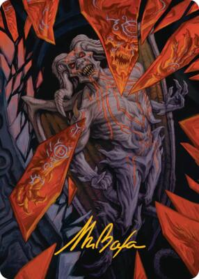 Curse-Marred Demon Art Card (Gold-Stamped Signature) card from Art Series: Reality Fracture