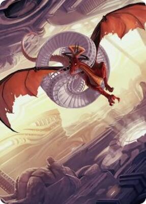 Draconic Visitor Art Card card from Art Series: Reality Fracture