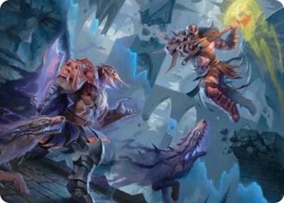Garruk, Veiled Butcher // Garruk, Curse Breaker Art Card card from Art Series: Reality Fracture