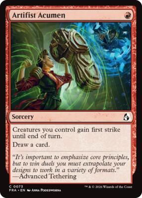 Artifist Acumen card from Reality Fracture
