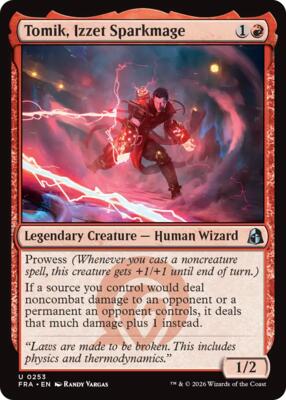 Tomik, Izzet Sparkmage card from Reality Fracture