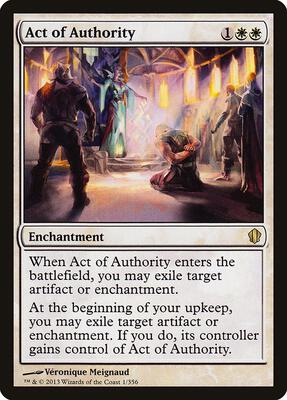 Act of Authority card from Commander 2013