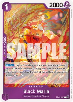 Black Maria card from Extra Booster: One Piece Heroines Edition Vol. 2